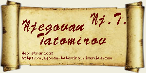 Njegovan Tatomirov vizit kartica